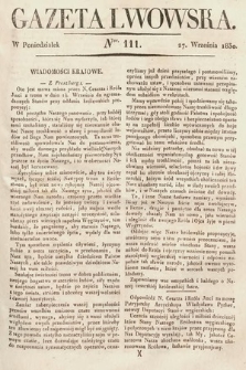 Gazeta Lwowska. 1830, nr 111