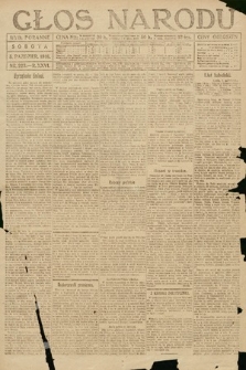 Głos Narodu (wydanie poranne). 1918, nr 223