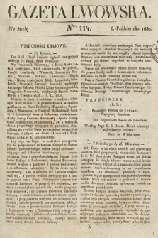 Gazeta Lwowska. 1830, nr 114