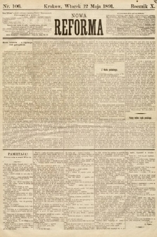 Nowa Reforma. 1891, nr 106