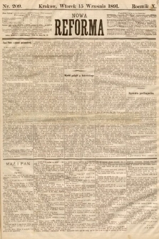 Nowa Reforma. 1891, nr 209