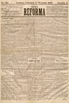 Nowa Reforma. 1891, nr 211