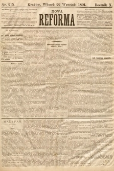 Nowa Reforma. 1891, nr 215