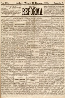 Nowa Reforma. 1891, nr 263