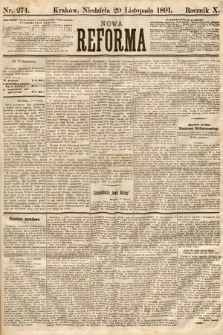 Nowa Reforma. 1891, nr 274
