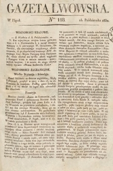 Gazeta Lwowska. 1830, nr 118