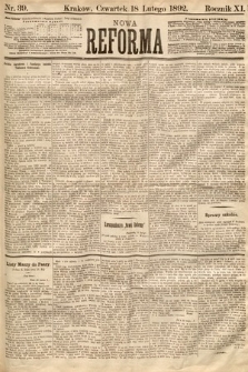 Nowa Reforma. 1892, nr 39