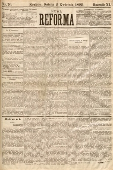Nowa Reforma. 1892, nr 76