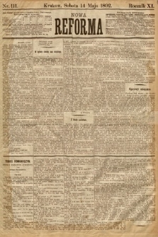 Nowa Reforma. 1892, nr 111