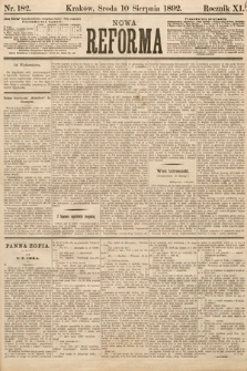 Nowa Reforma. 1892, nr 182