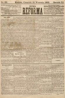 Nowa Reforma. 1892, nr 211