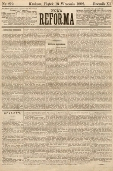 Nowa Reforma. 1892, nr 212