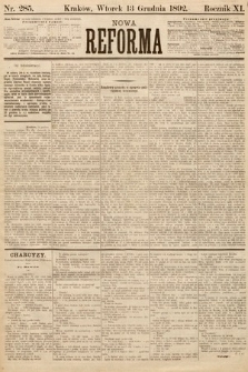 Nowa Reforma. 1892, nr 285