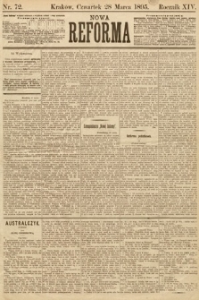 Nowa Reforma. 1895, nr 72