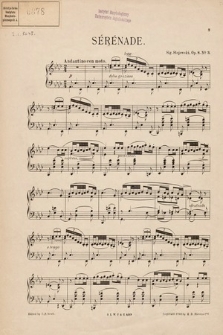 Sérénade : pour piano : Op. 8 No. 3