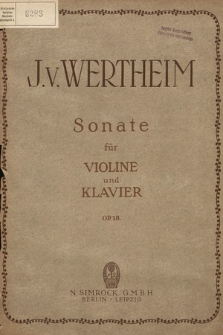Sonate : für Klavier und Violine : Op. 18