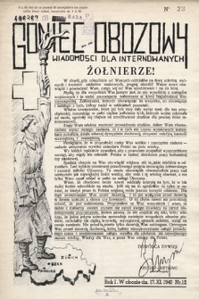 Goniec Obozowy : wiadomości dla internowanych. 1940, nr 12