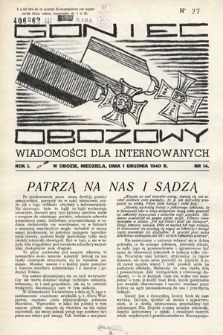 Goniec Obozowy : wiadomości dla internowanych. 1940, nr 14