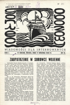 Goniec Obozowy : wiadomości dla internowanych. 1940, nr 15