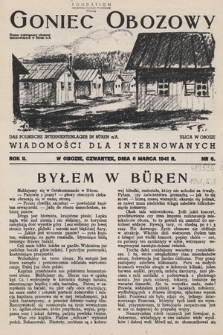 Goniec Obozowy : wiadomości dla internowanych. 1941, nr 6