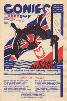 Goniec Obozowy : pismo (z dodatkiem angielskim) żołnierzy internowanych. 1942, nr 2