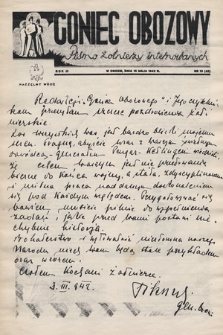 Goniec Obozowy : pismo żołnierzy internowanych. 1942, nr 10