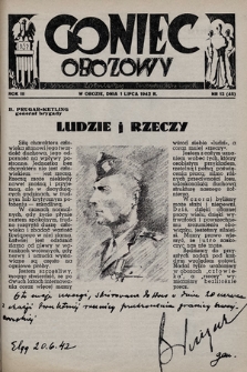 Goniec Obozowy : pismo żołnierzy internowanych. 1942, nr 13