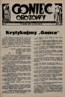 Goniec Obozowy : pismo żołnierzy internowanych. 1942, nr 14