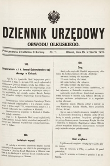 Dziennik Urzędowy Obwodu Olkuskiego. 1915, nr 11