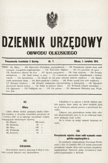 Dziennik Urzędowy Obwodu Olkuskiego. 1916, nr 7