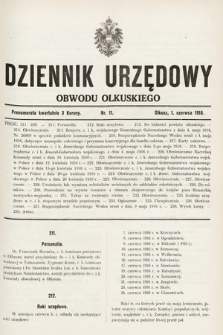 Dziennik Urzędowy Obwodu Olkuskiego. 1916, nr 11