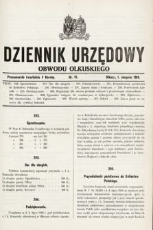 Dziennik Urzędowy Obwodu Olkuskiego. 1916, nr 15