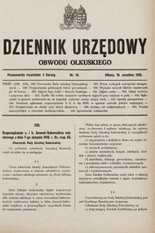 Dziennik Urzędowy Obwodu Olkuskiego. 1916, nr 18