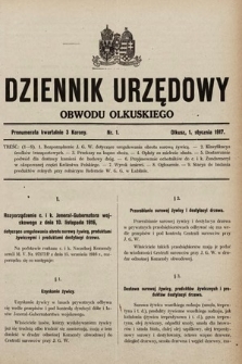 Dziennik Urzędowy Obwodu Olkuskiego. 1917, nr 1