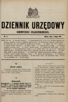 Dziennik Urzędowy Obwodu Olkuskiego. 1917, nr 2