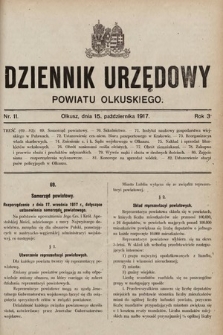 Dziennik Urzędowy Powiatu Olkuskiego. 1917, nr 11