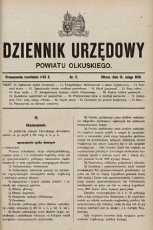 Dziennik Urzędowy Powiatu Olkuskiego. 1918, nr 2