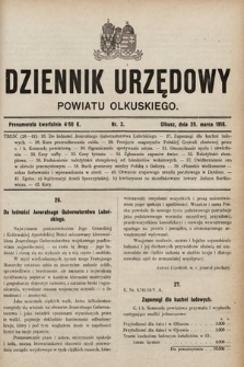 Dziennik Urzędowy Powiatu Olkuskiego. 1918, nr 3