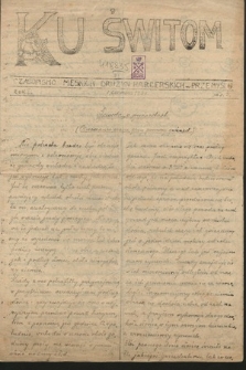 Ku Świtom : czasopismo męskich drużyn harcerskich w Przemyślu. 1921, nr 3