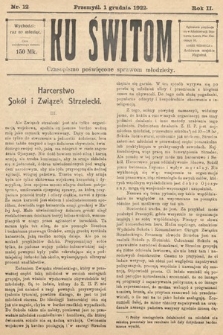 Ku Świtom : czasopismo poświęcone sprawom młodzieży. 1922, nr 12