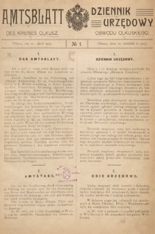 Amtsblatt des Kreises Olkusz = Dziennik Urzędowy Obwodu Olkuskiego. 1915, nr 1