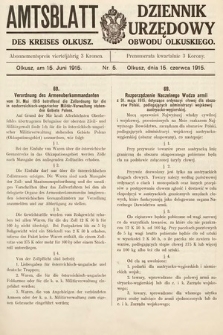 Amtsblatt des Kreises Olkusz = Dziennik Urzędowy Obwodu Olkuskiego. 1915, nr 5