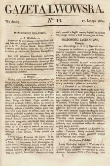 Gazeta Lwowska. 1830, nr 19