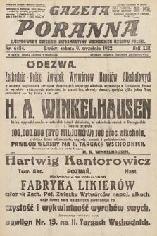 Gazeta Poranna : ilustrowany dziennik informacyjny wschodnich kresów Polski. 1922, nr 6484