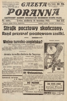 Gazeta Poranna : ilustrowany dziennik informacyjny wschodnich kresów Polski. 1922, nr 6485