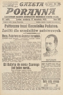 Gazeta Poranna : ilustrowany dziennik informacyjny wschodnich kresów Polski. 1922, nr 6491