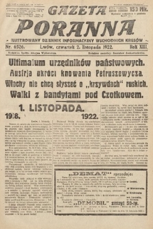 Gazeta Poranna : ilustrowany dziennik informacyjny wschodnich kresów Polski. 1922, nr 6526