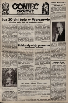 Goniec Obozowy : pismo żołnierzy internowanych. 1944, nr 20