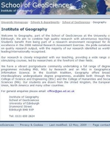 School of GeoSciences: Institute of Geography