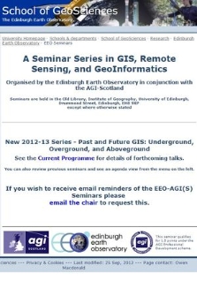 A Seminar Series in GIS, Remote Sensing and GeoInformatics